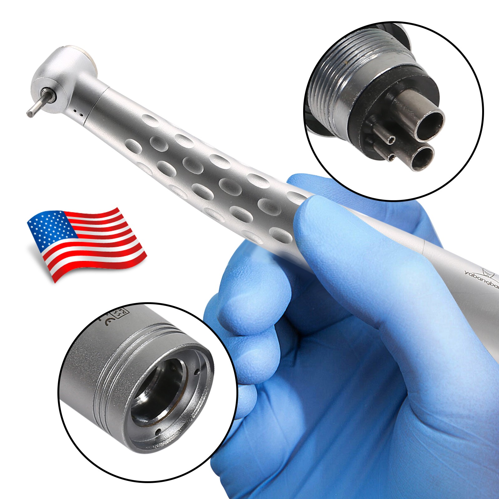 KaV Style Dental High Speed Handpiece with 4 Hole Quick Coupler 360° Swivel
