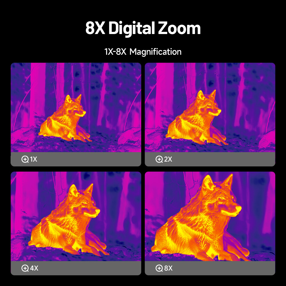 Super-Ai 384×288 Thermal Imaging Monocular 1-8X Digital Zoom Scope for Hunting
