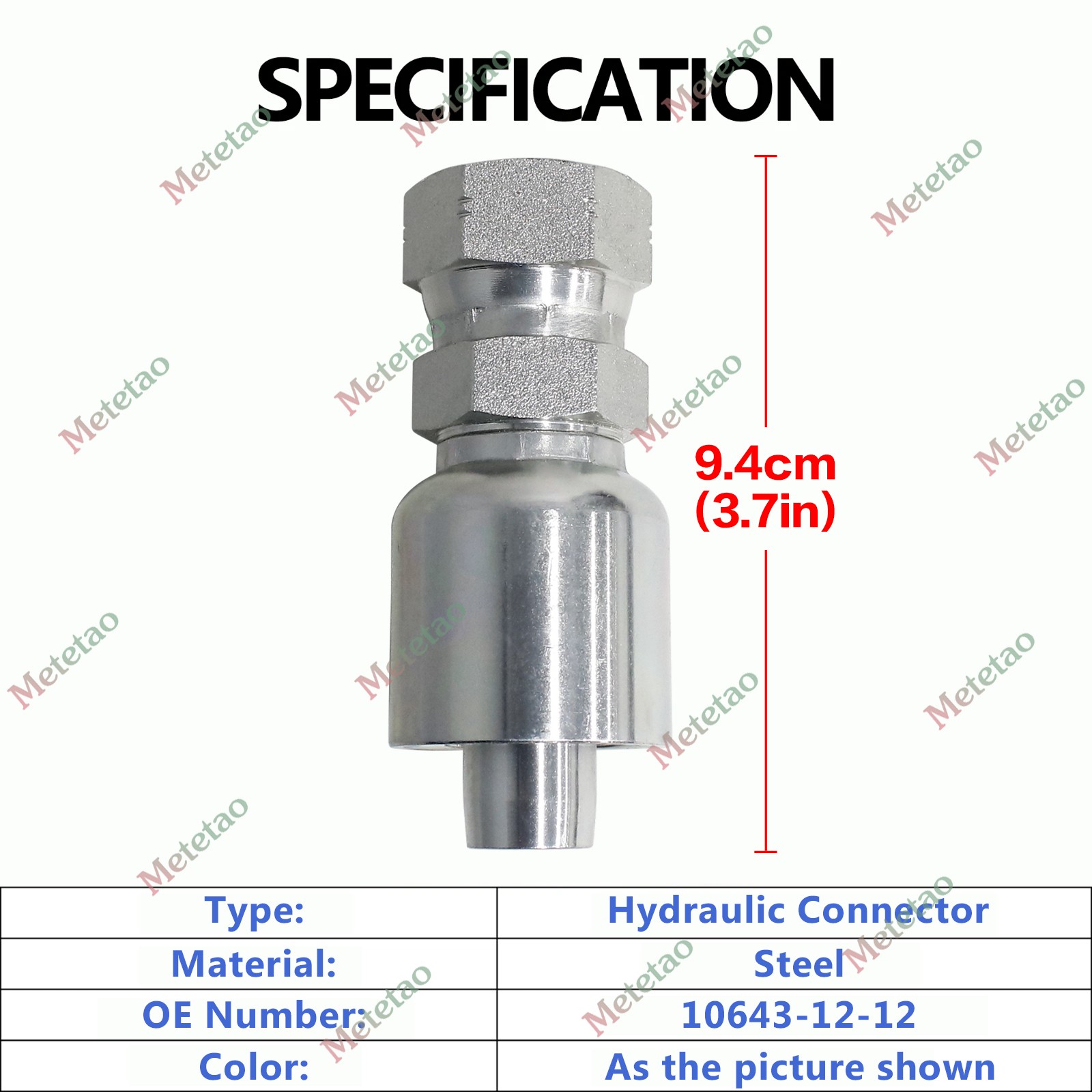 10PCS 10643-12-12 HYDRAULIC HOSE FITTINGS For Parker 3/4″ FEMALE JIC