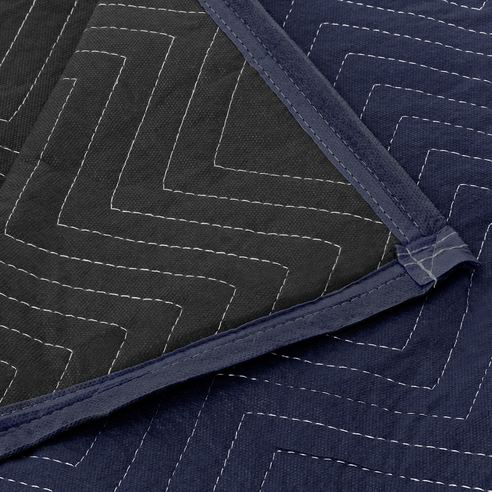 12 Moving Blankets Furniture Pads – Pro Economy – 80″ x 72″ Navy Blue and Black