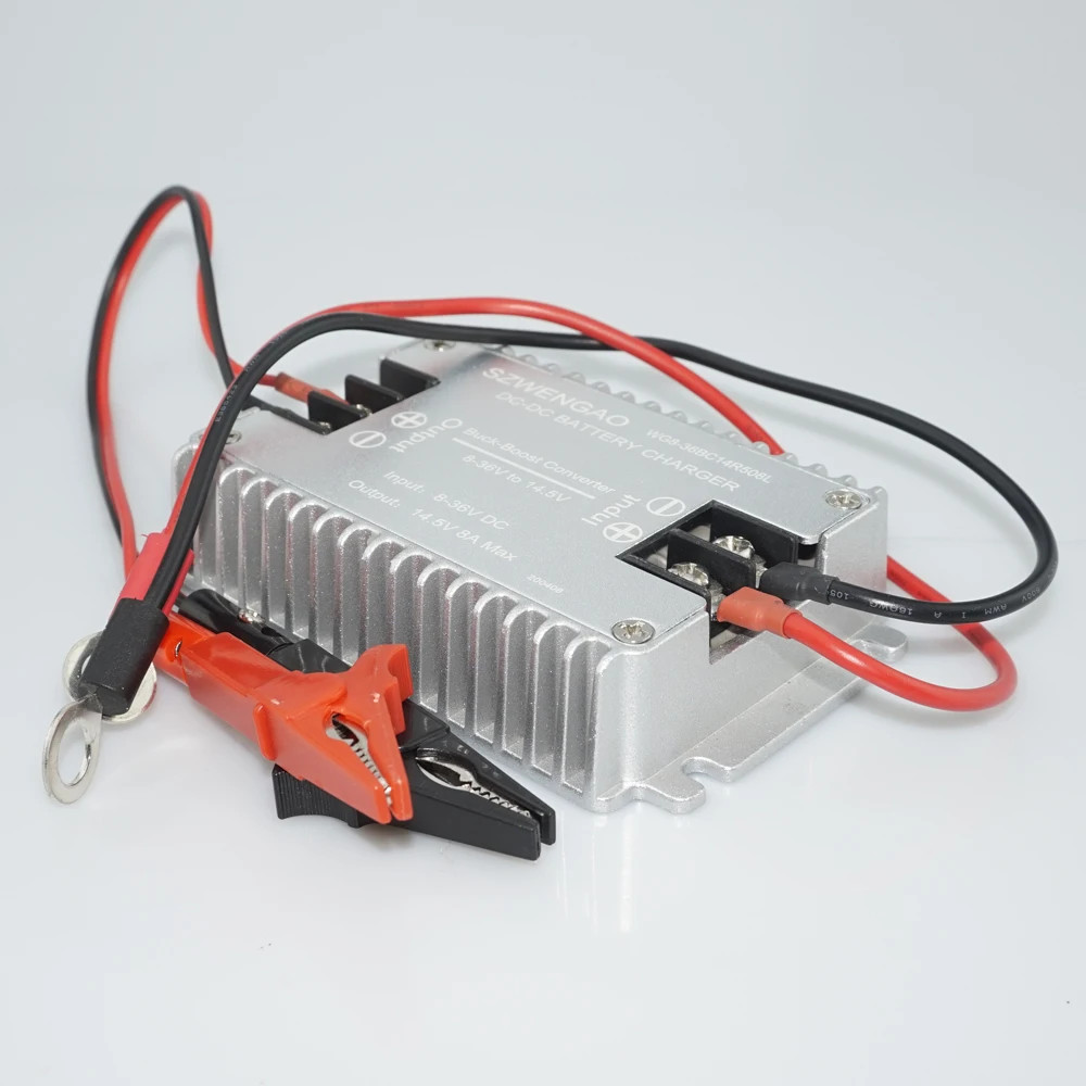 8A DC-DC Buck-Boost Converter 8V-36V to 14.5V Stabilizer Boat RV Marine Battery