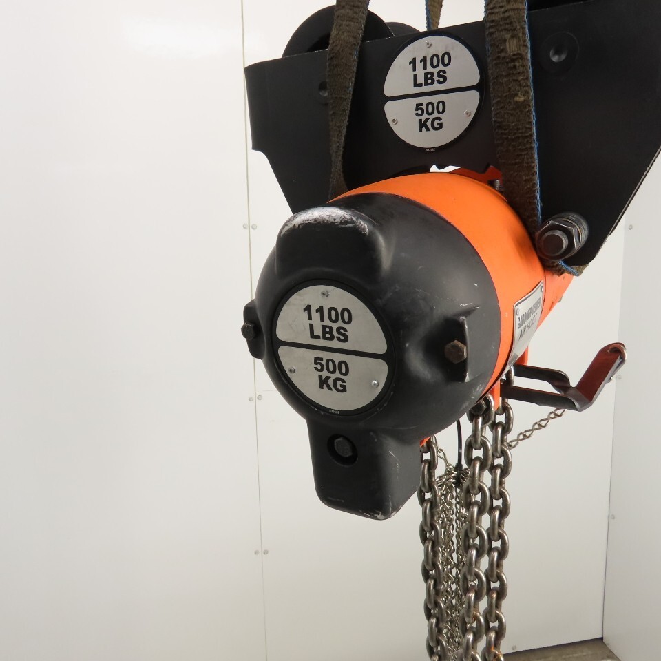 Gardner Denver P2TA11LREL010AAA11 1100LB .55 Ton Air Chain Hoist 10′ Lift 34FPM