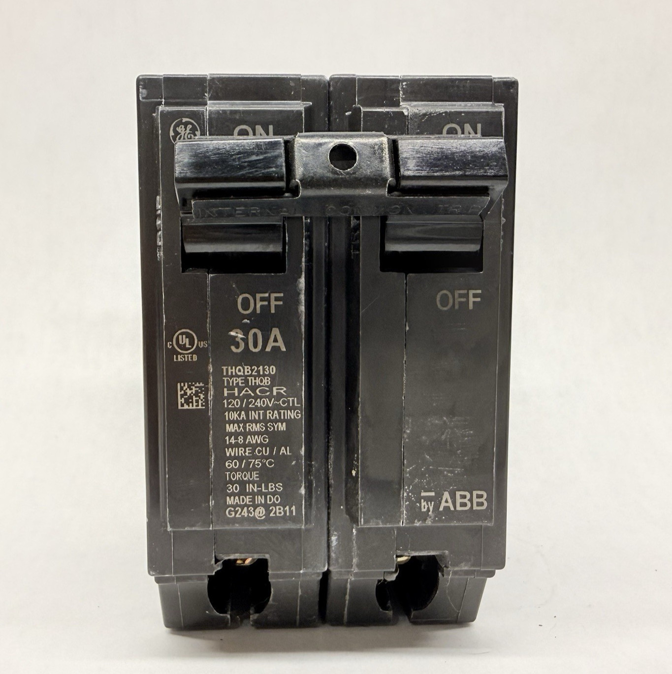 NEW GE THQB2130 Bolt-on Circuit Breaker 30 Amp, 240V, 2-Pole