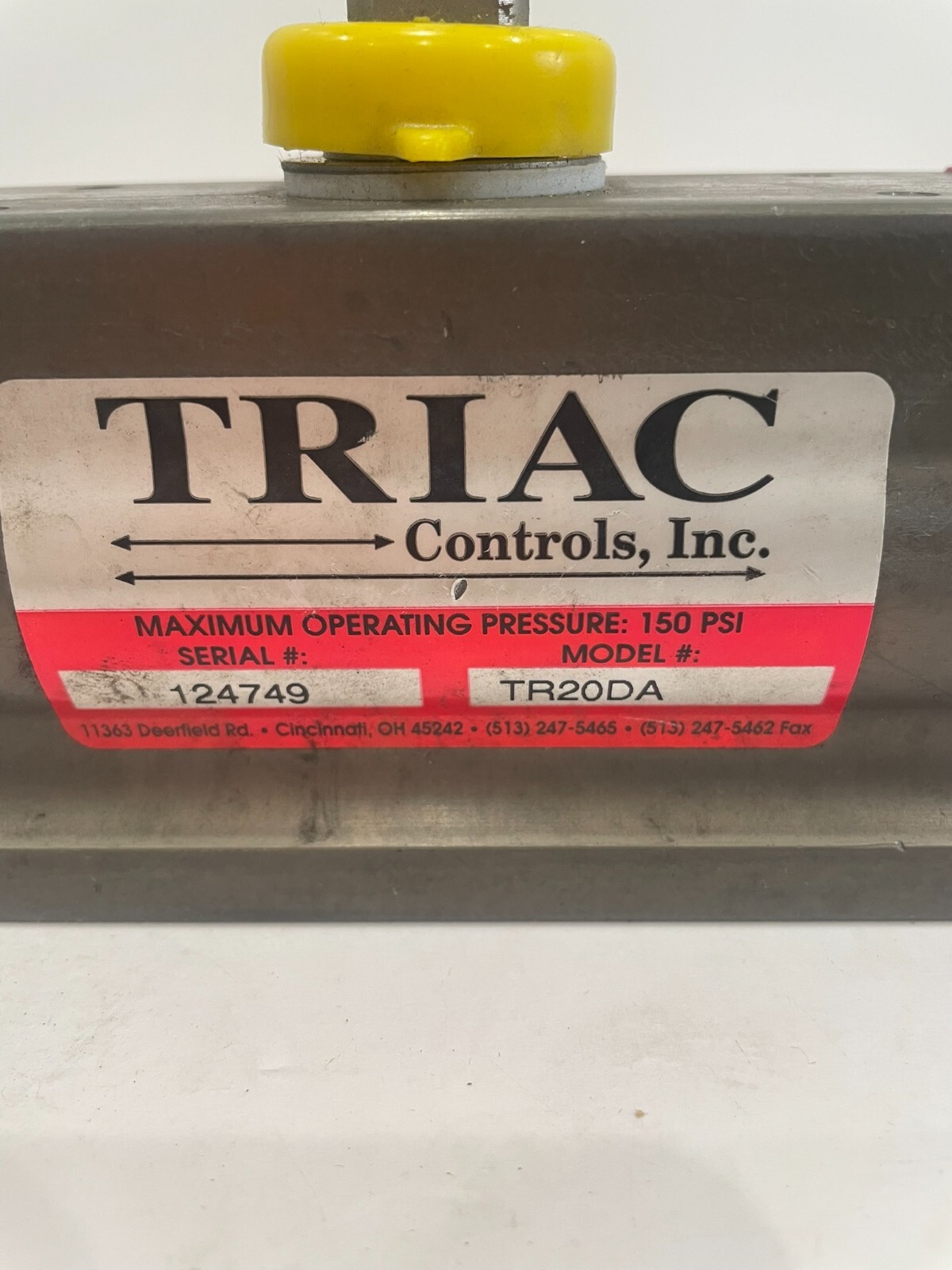 NEW TRIAC CONTROLS TR20DA RACK & PINION ACTUATOR