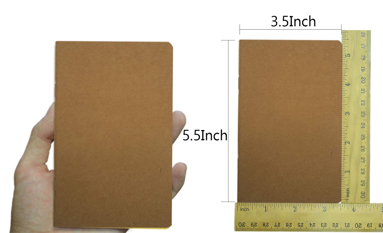 12 Pack Pocket Notebooks Blank Brown Cover Journals 64 Pages 5.5×3.5 Inch