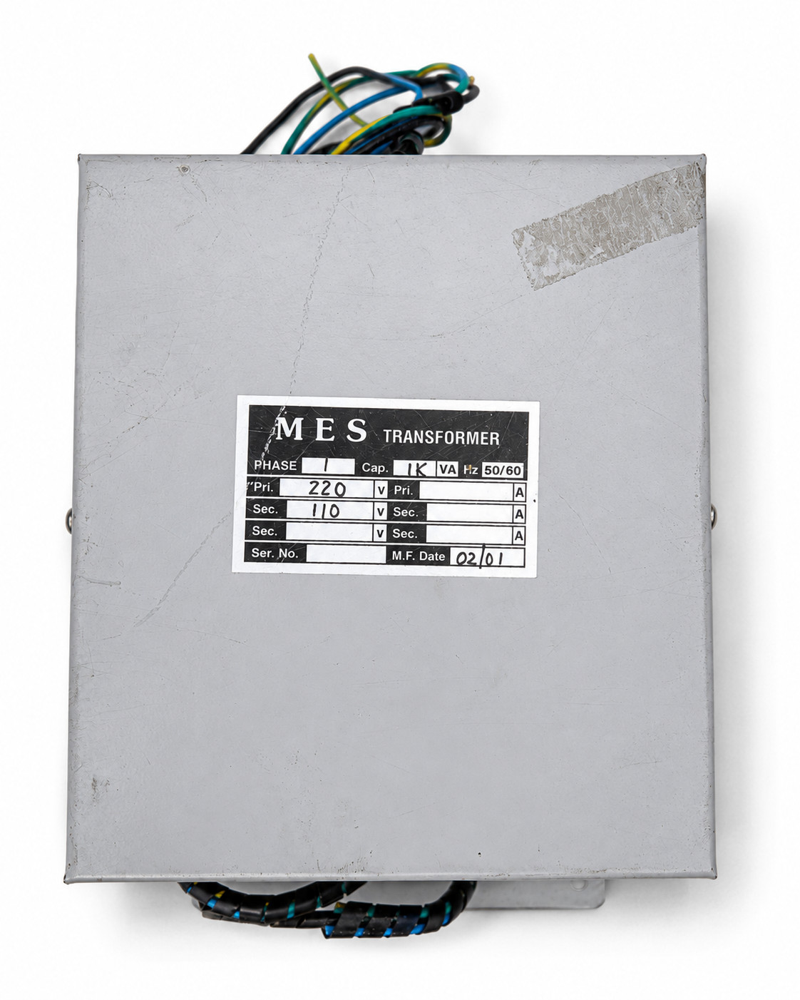 MES 1kVA Transformer 220V Primary 110V Secondary 1 Phase 50/60Hz