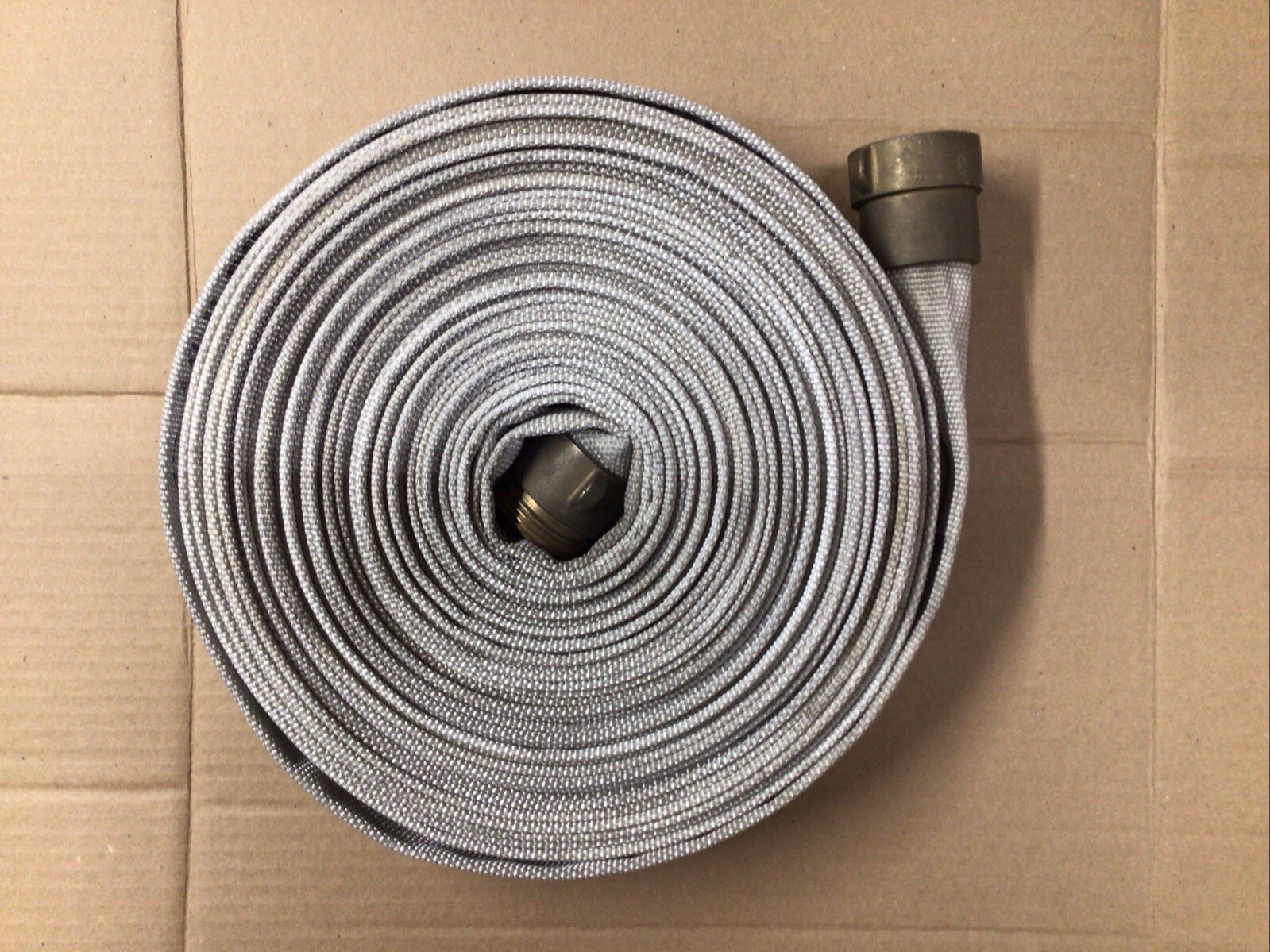 POLYFLEX 1-1/2″ X 75′ Single Jacket Fire Hose w/ 1-1/2″ NST Brass Couplings