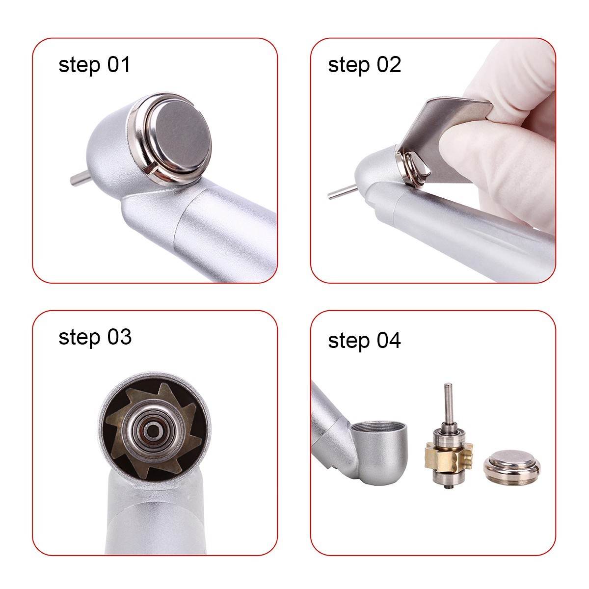 AZDENT Dental 45 Degree E-generator LED High Speed Handpiece 2Hole/4Hole