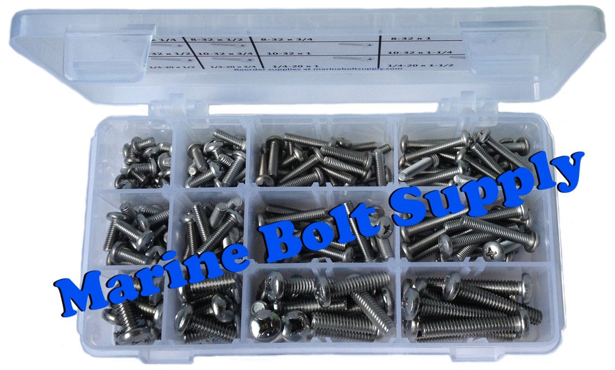 Type 316 Stainless Steel Phillips Drive Pan Head Machine Screw Assortment Kit