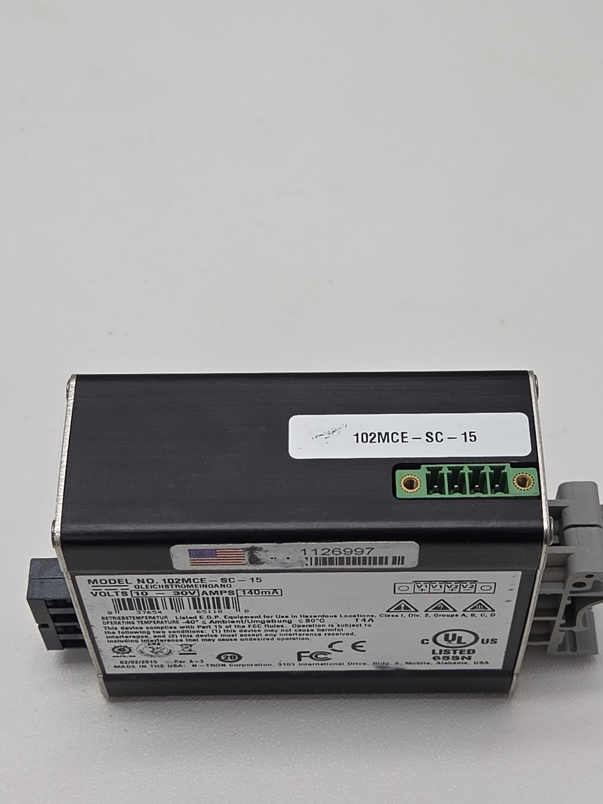 N-Tron 105FXE-ST-15 5-Port Industrial Ethernet Switch 15km Singlemode Fiber