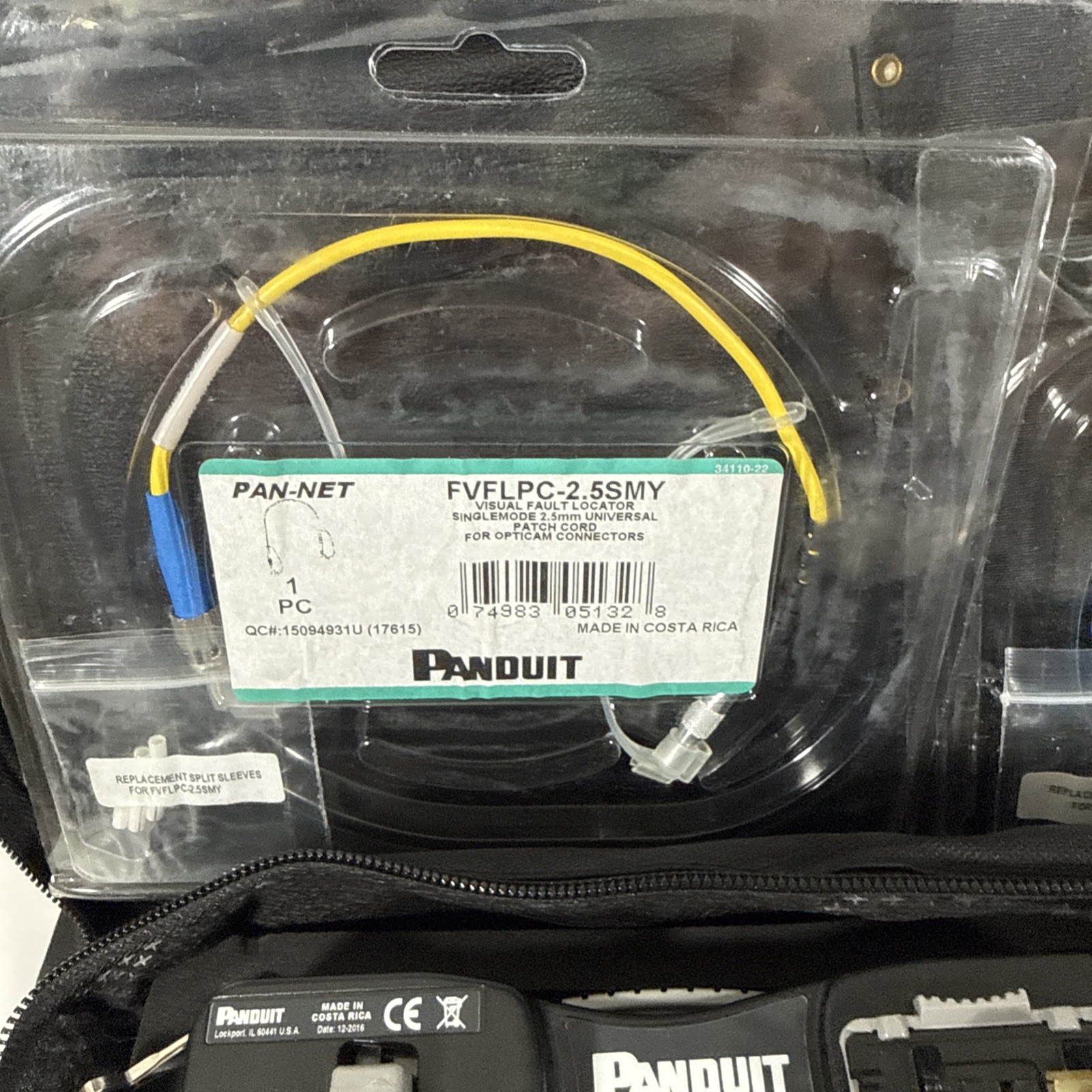 Panduit Opti-Cam Fiber Optic Termination Kit FKITCASE OCTT Black Professional