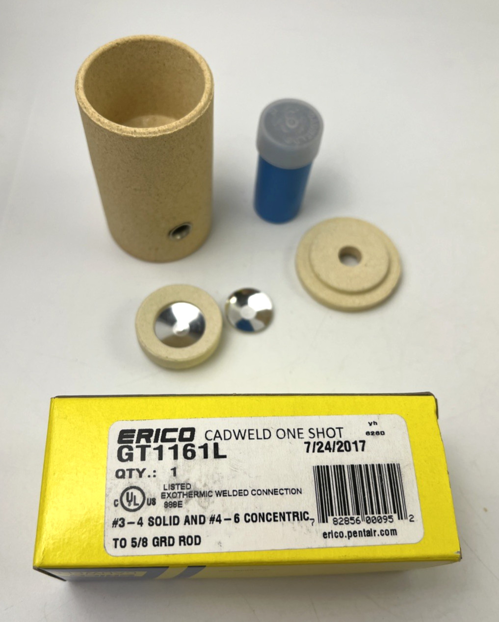 Erico Cadweld One Shot GT1161L #3-4 Solid -6 Concentric To 5/8 Grd Rod