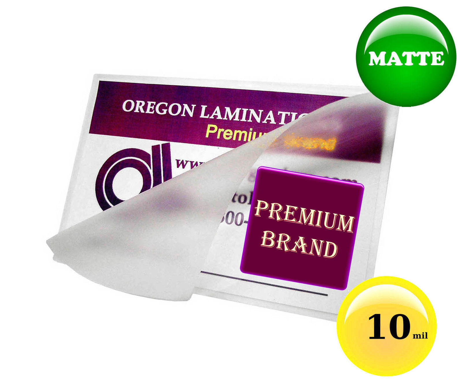 500/pack MATTE/MATTE Military Cards 10 Mil Hot Laminating Pouches 2-5/8 x 3-7/8