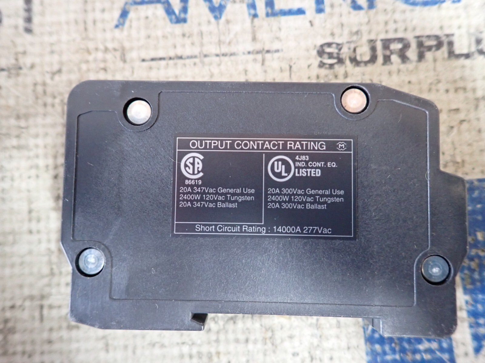 Douglas Lighting Controls WR6161K-82 20 Amp Single Pole HID Relay