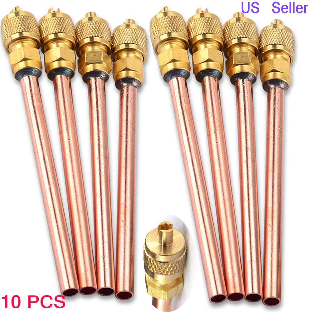10X Service/Access Valve 1/4″ SAE *1/4″ OD *2.75″ Stem Core AC Refrigeration Kit