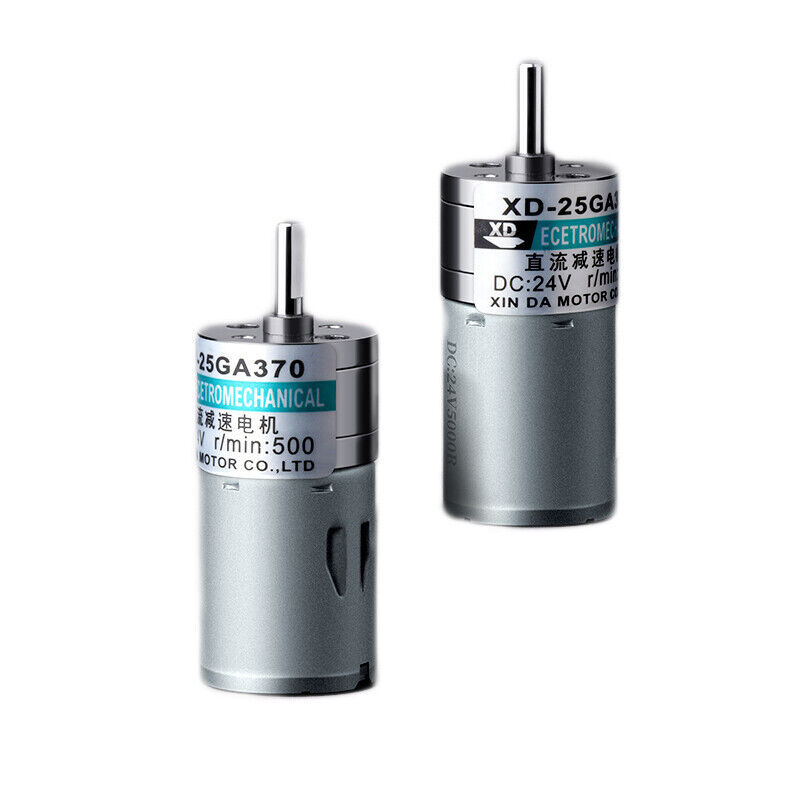 Micro DC Geared Motor 12V 24V Reduction Brushed Reversible 5W Metal Gear 25GA370