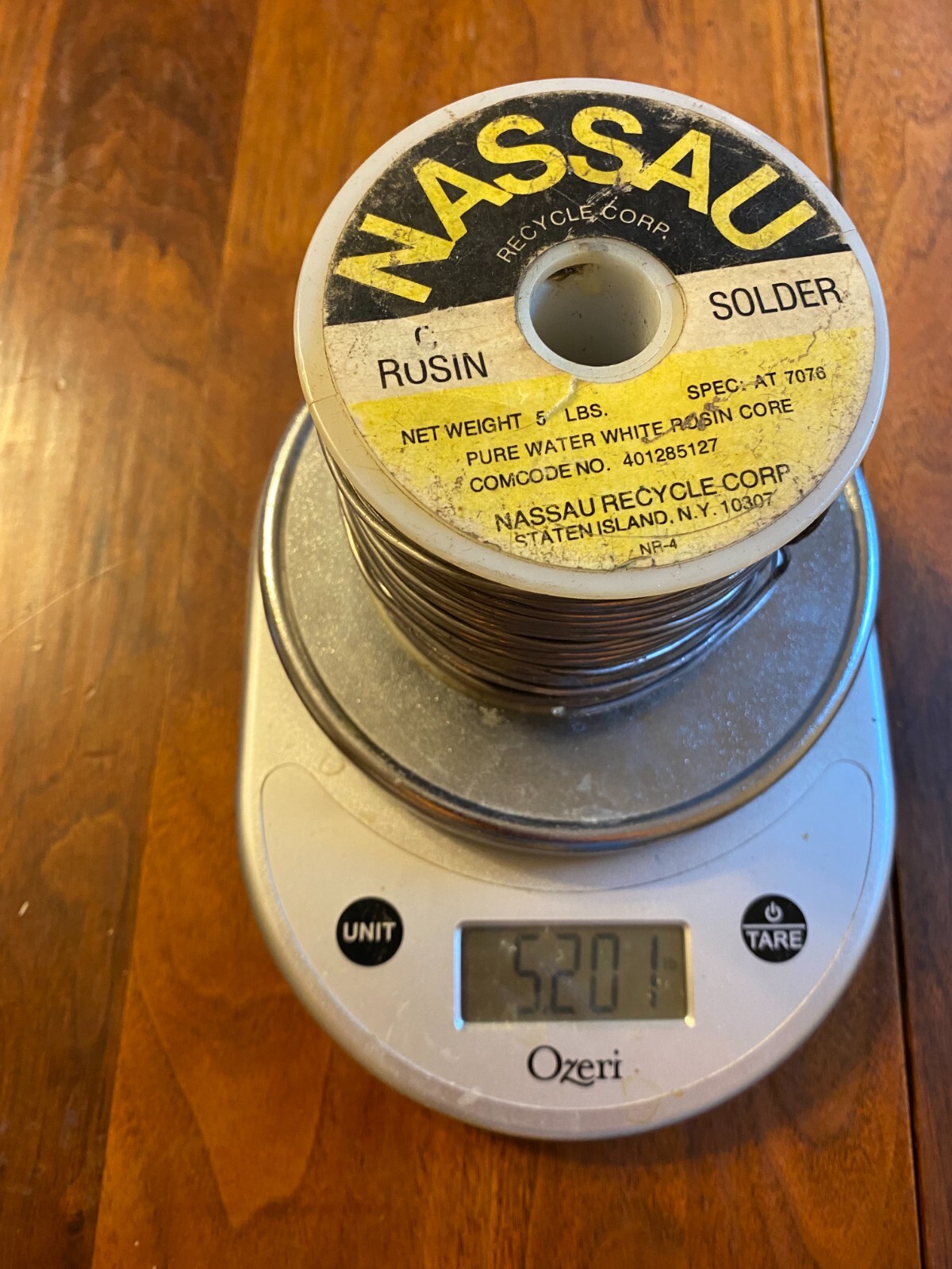 Nassau pure white water rosin solder  spec-7076
