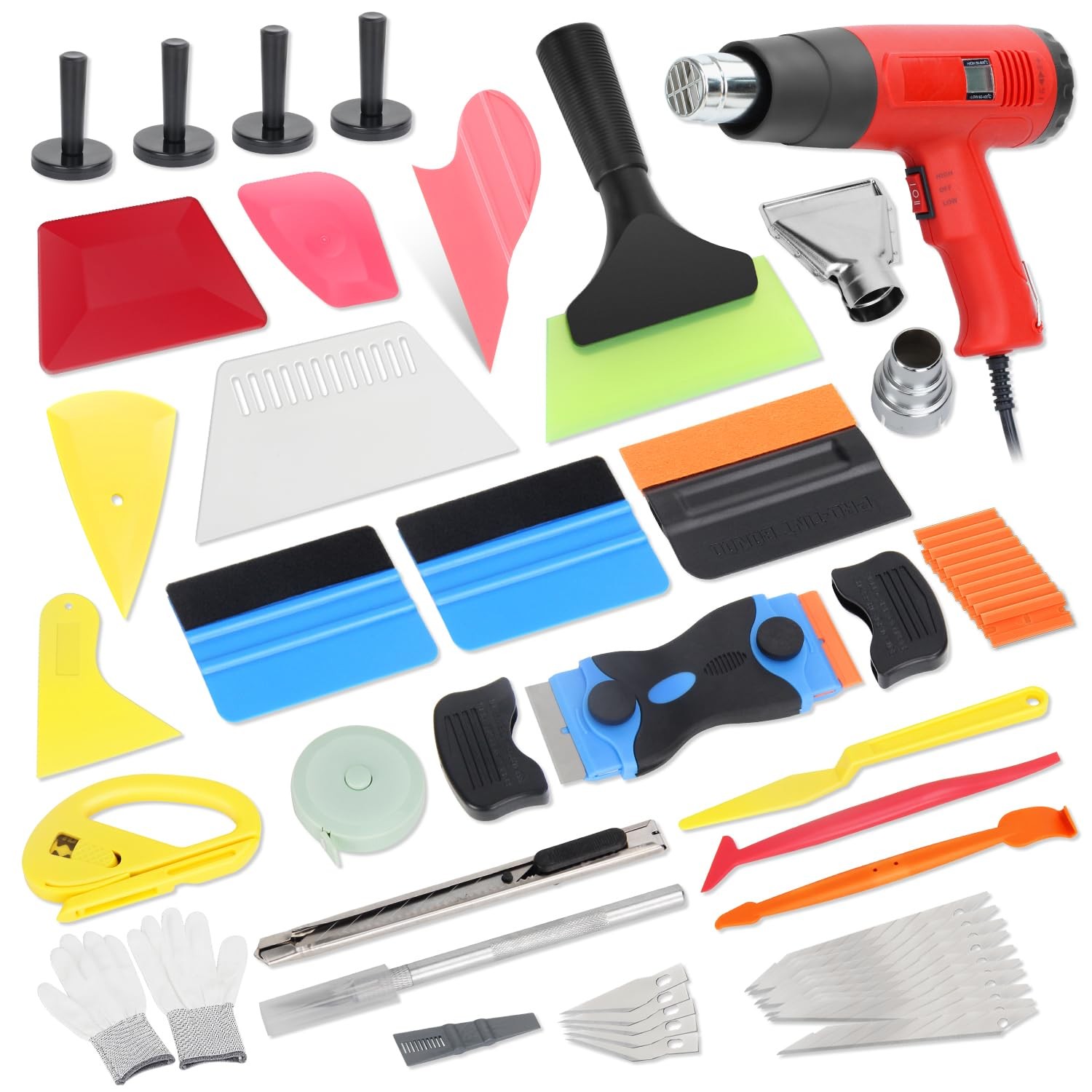 Window Tint Kit Vinyl Wrap Tool for Car Film Installation, 52PCS Car Wrap Tools