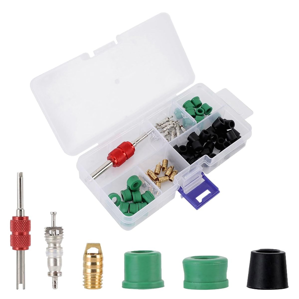71PCS Car Air Conditioning Repair Kit, Yellow Jacket HVAC Hose Gasket Tool Se…