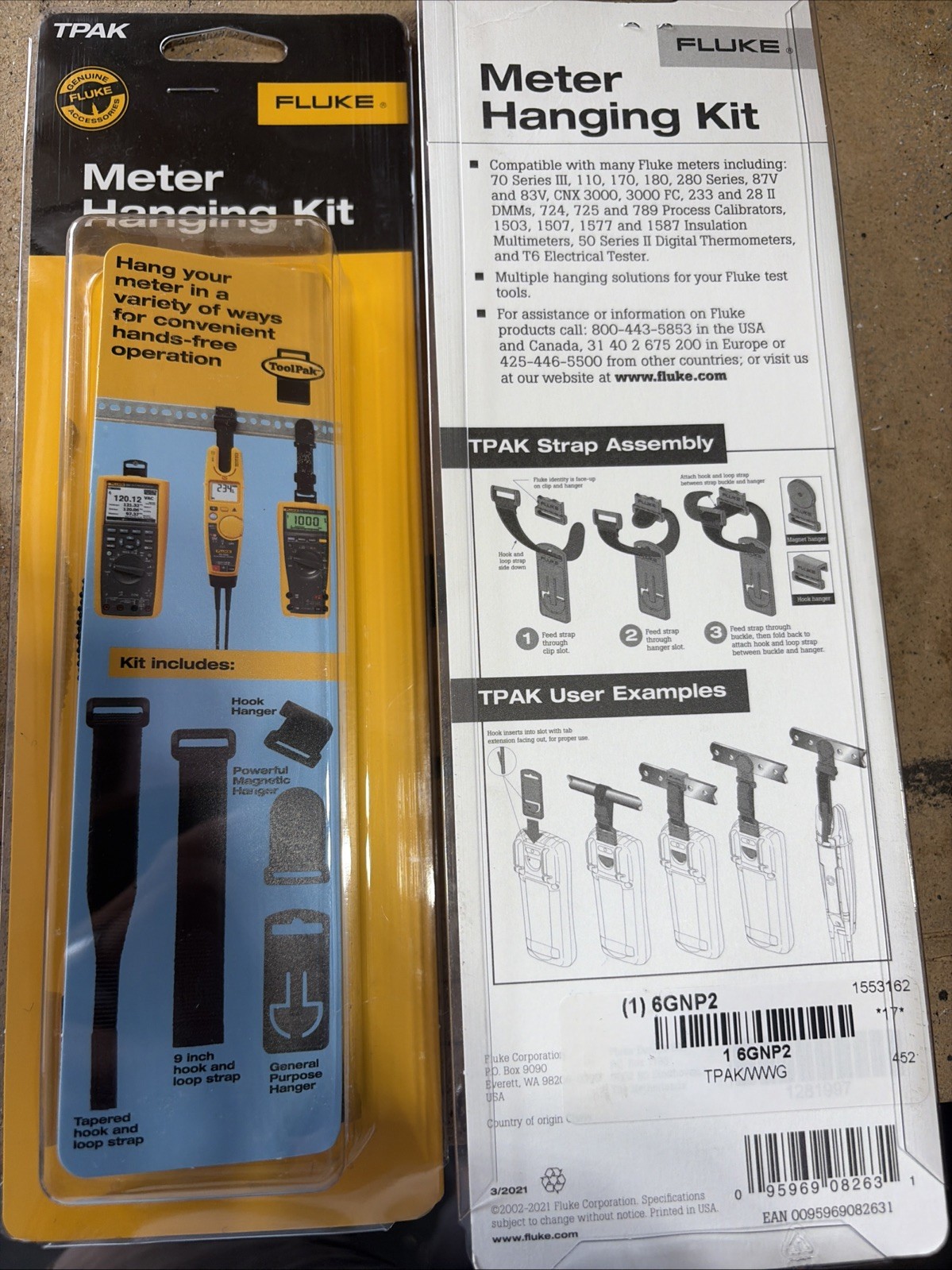 Fluke TPAK Meter Hanging Kit – Black