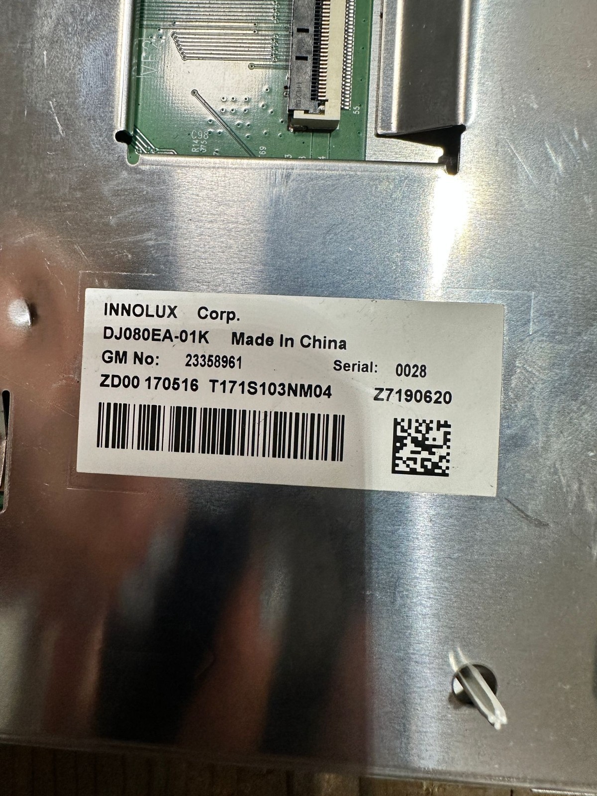 LCD Display Touchscreen DJ080EA-01K for Chevrolet