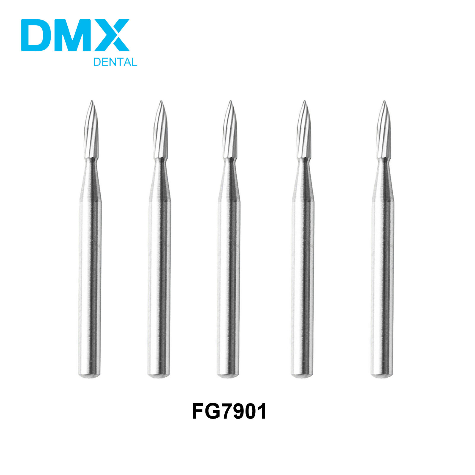 10Pc Dental Trimming & Finishing Drill Tungsten Carbide Flame Bur 7901 7902 7903