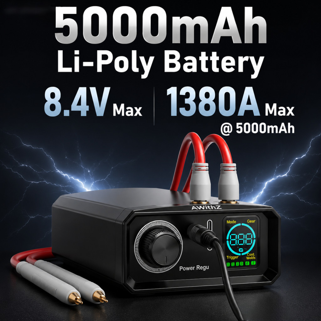 AWithZ 9000W Spot Welder 100 Gears Knob Adjustable Foot Pedal DIY Battery Pack