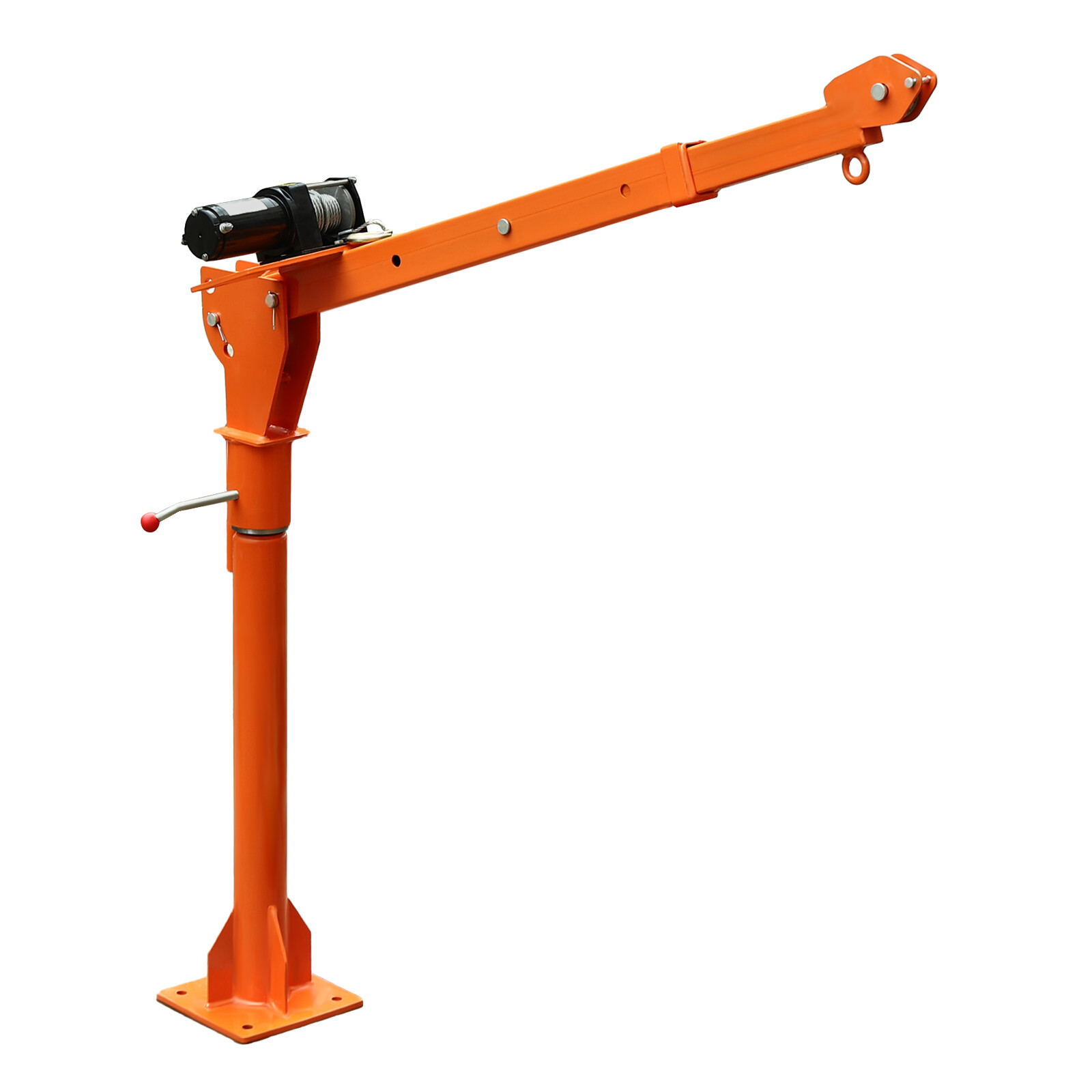 1100LBS Truck-Mount Crane Lift w/12V Electric Winch Pickup Truck Jib Crane Hoist