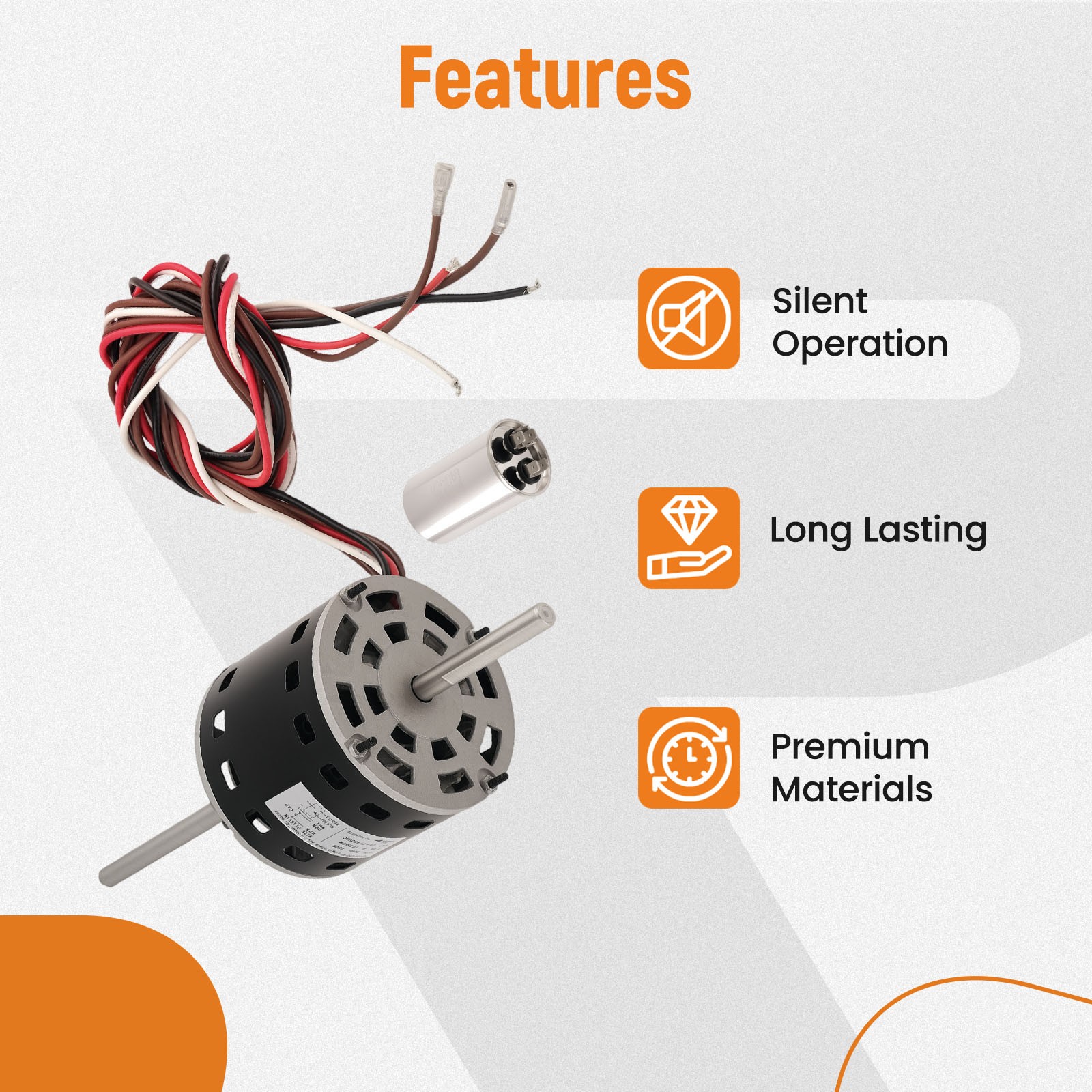 D1092 Fan Motor 1/3 HP 115 Volts 3.4 Amps for Fasco and Coleman Parts 7184-0156