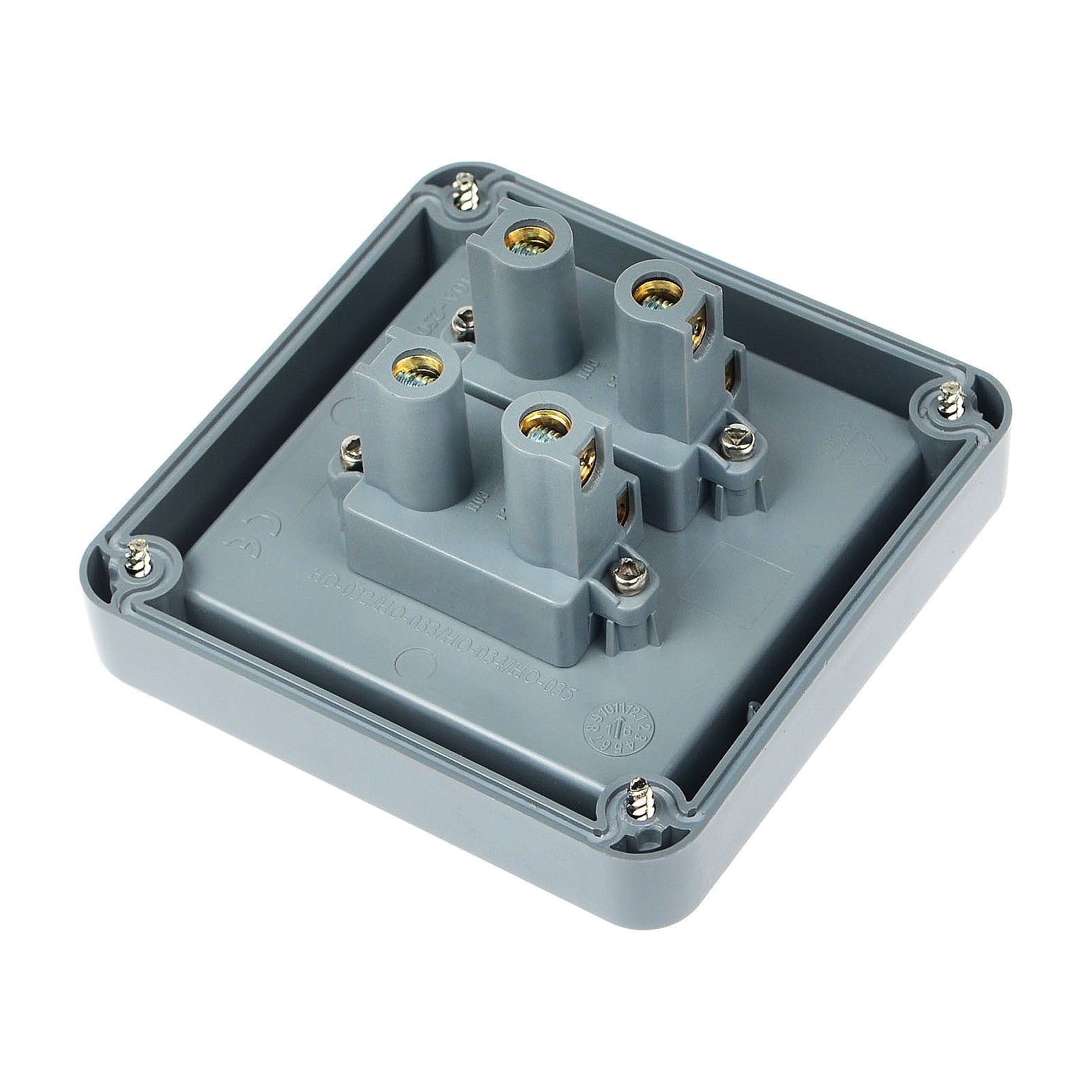 2 Gang IP66 Weatherproof Outdoor Light Switch 10A 110-250V SPDT for Yard Garage