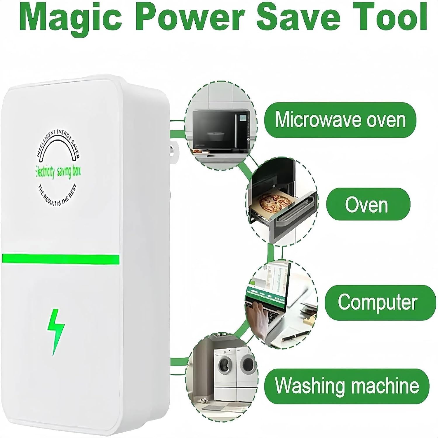 4Pcs Electricity Saving Box Plug-In Power Box Save Outlet for Household/Offices