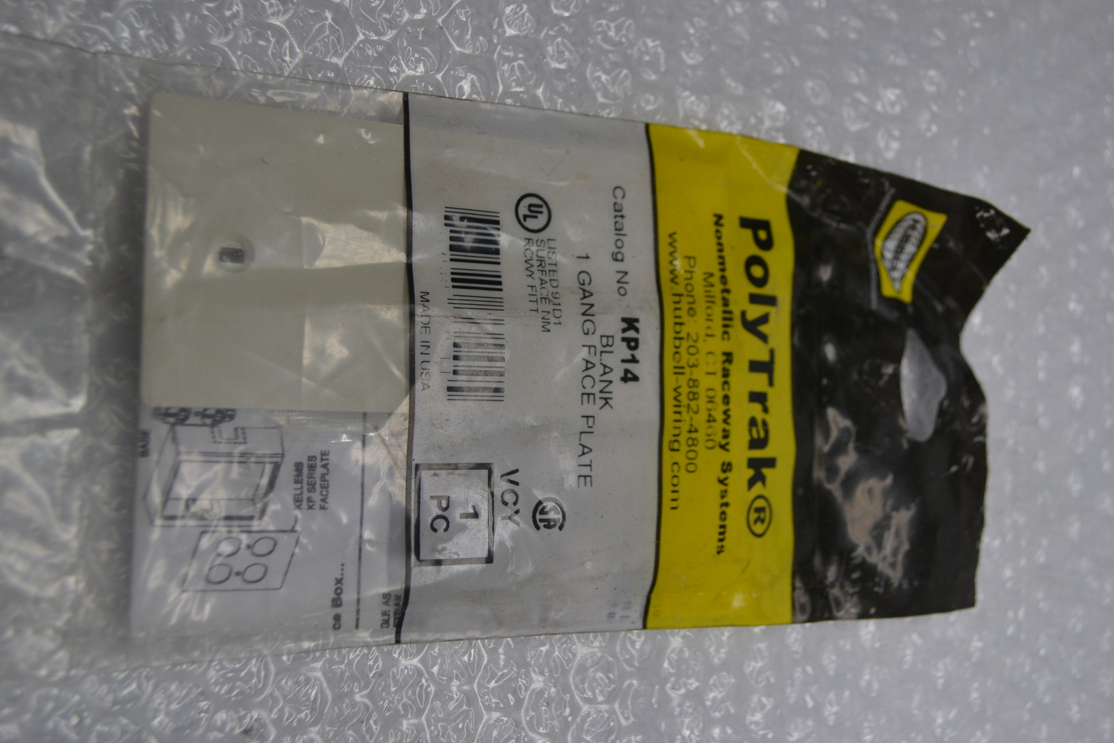 HUBBELL KP14 FACE PLATE NSMP