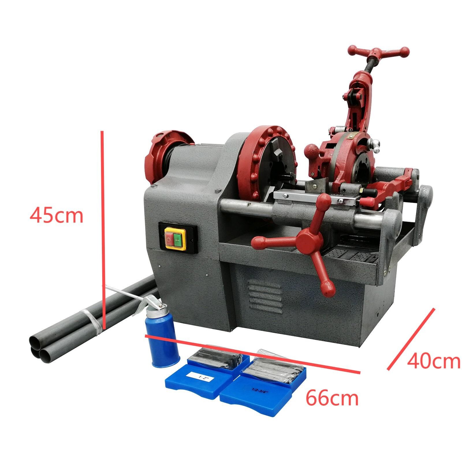 1/2″-2″ Pipe Threading Machine 110V 750W Electric Threader 3in1 Multifunctional