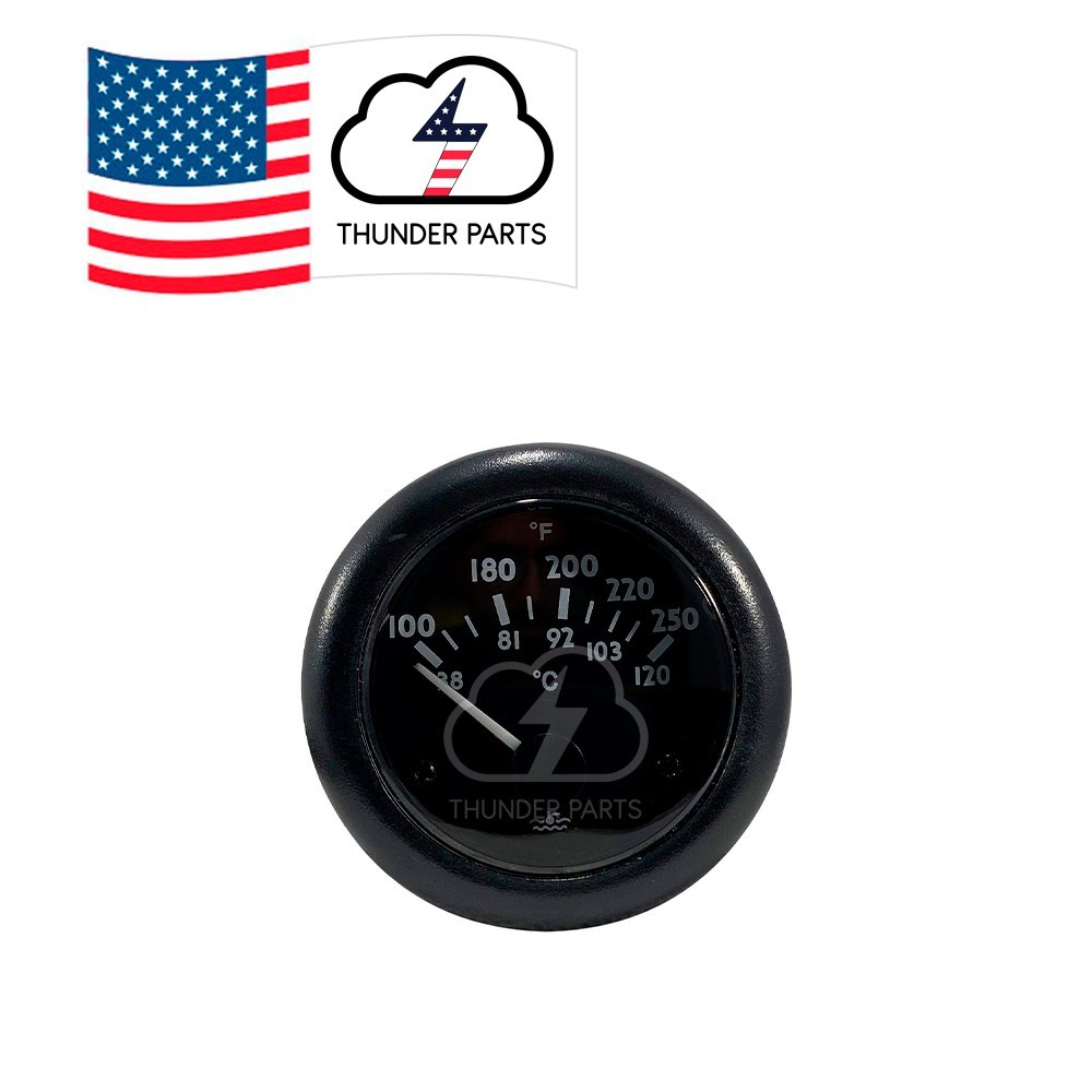 Water Temperature Gauge 100–250 °F (38–120 °C) | Universal 24V Analog Dial Gauge