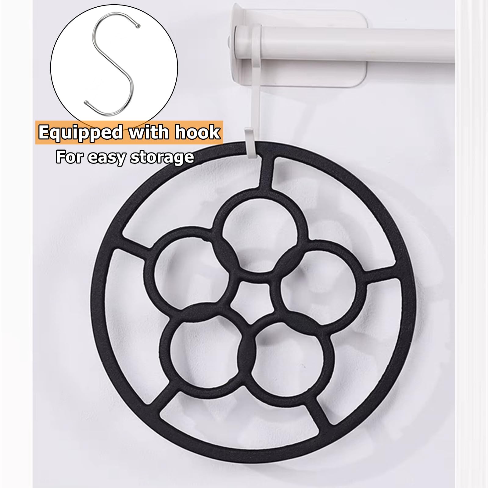 Cast Iron Wok Support Ring Stovetop Stand, Non Slip Gas Ring Reducer for Moka…
