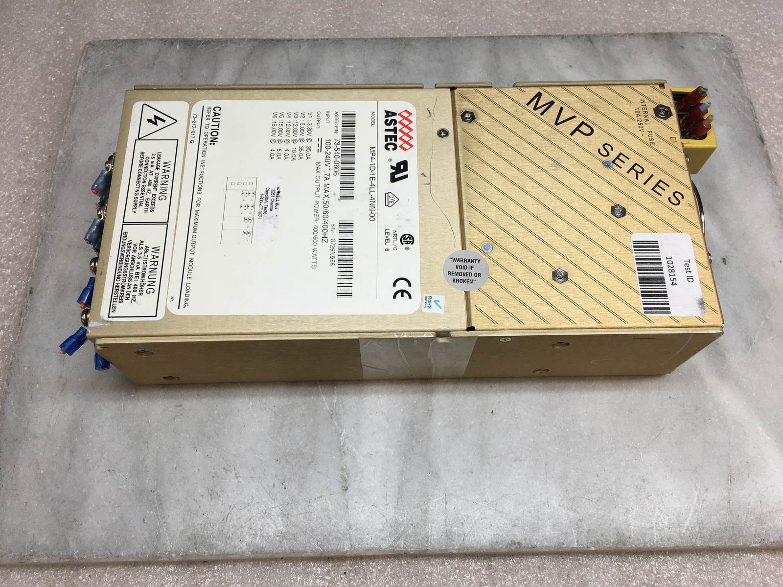 ASTEC MVP Series MP4-1D-1E-4LL-4NN-00 Power Supply 73-540-0606