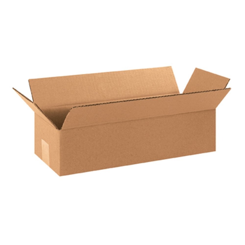25 Pcs Corrugated Boxes 14 x 4 x 4 Shipping Packing Moving Box Carton, Kraft