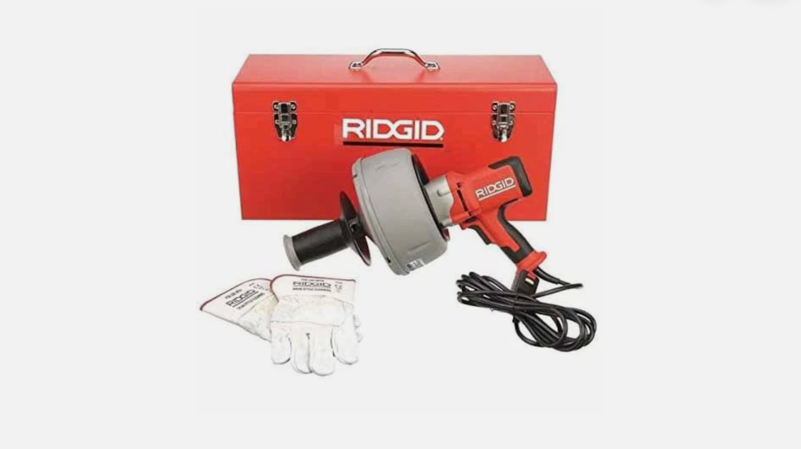 RIDGID Drain Cleaning Gun: Corded, K-45, For 3/4 in to 2 1/2 in Pipe, 5/16