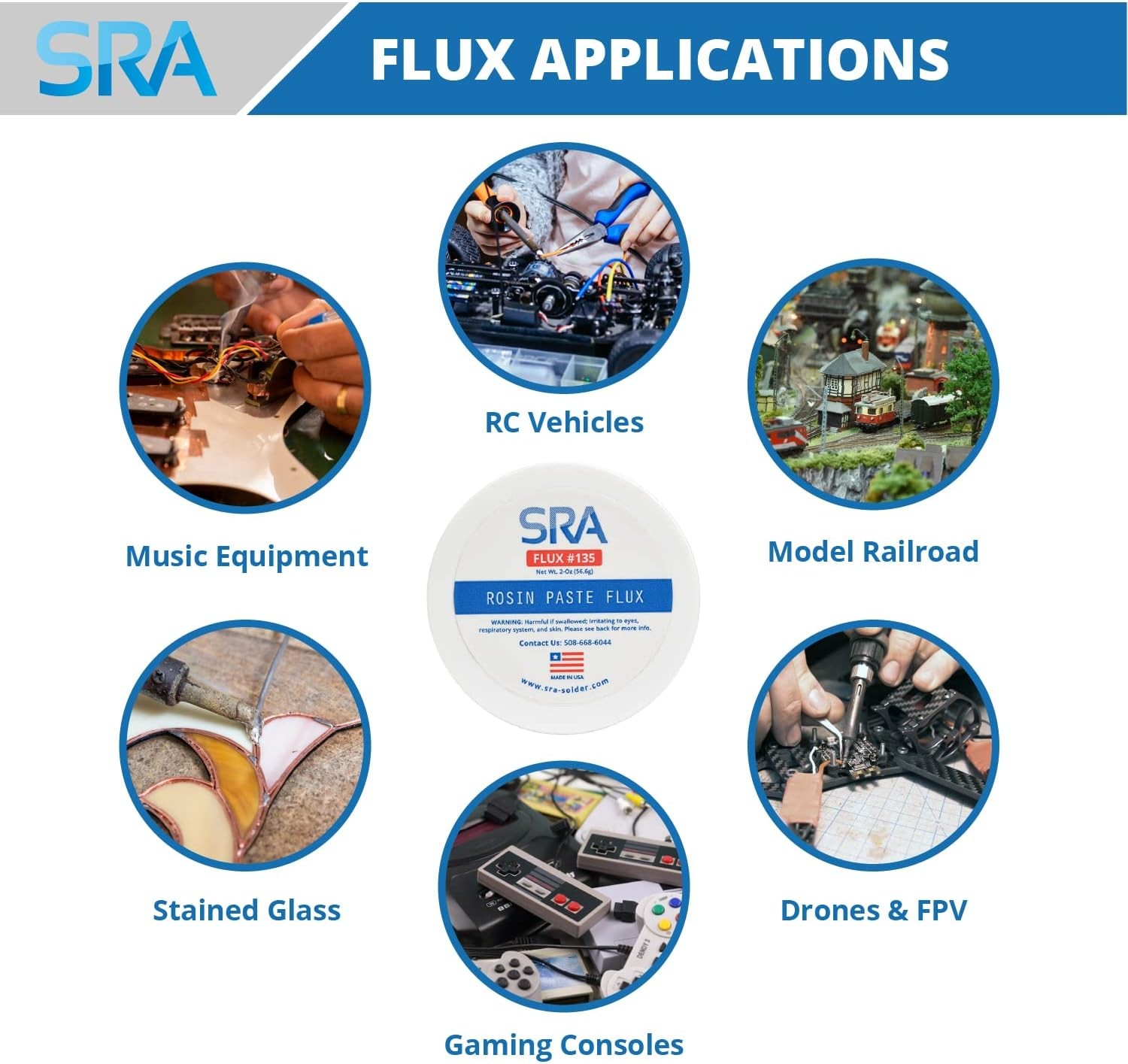 SRA 135 Rosin Paste Soldering Flux 2oz
