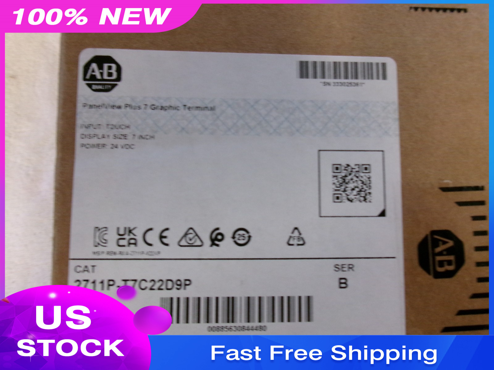 FS Allen Bradley Panelview Plus 7 2711P-T7C22D9P Ser B