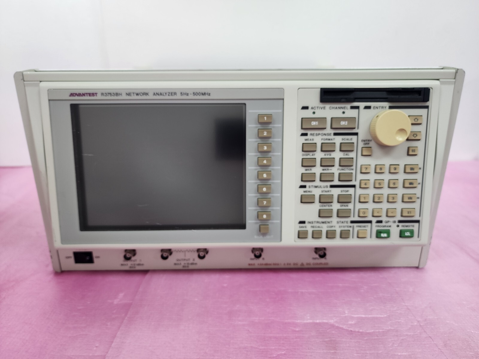 ADVANTEST R3753BH Network Analyzer, 5 Hz to 500 MHz