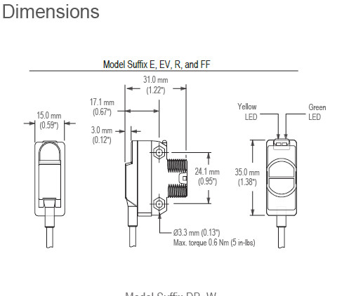 BANNER QS186E PHOTOELECTRIC SENSOR 61618 QS18 Series: Emitter *NEW*