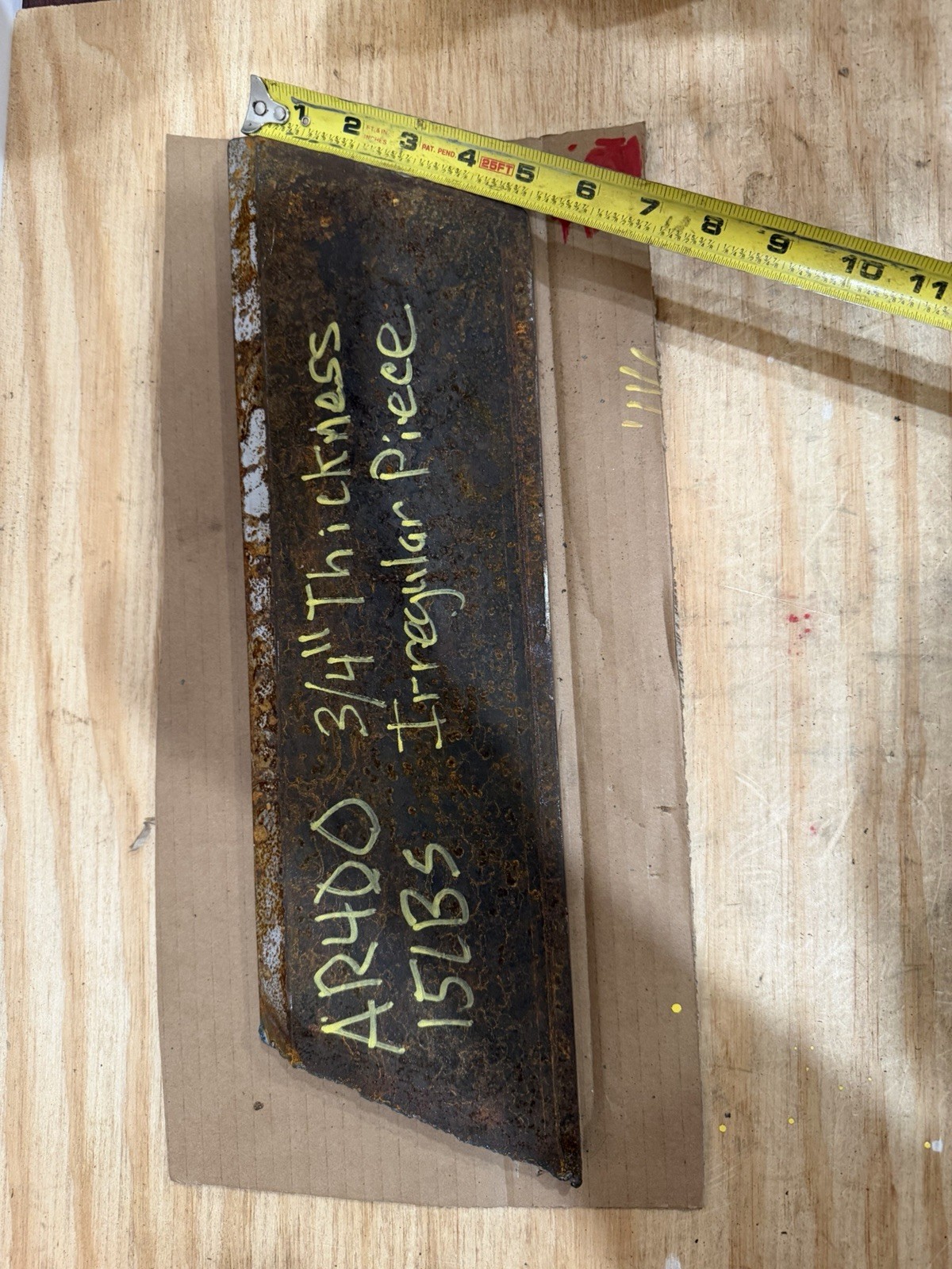 Irregular Piece of Abrasive Resistant Steel Plate – AR400 – 3/4” Thickness