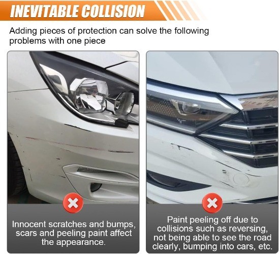 Widened Anti-Collision Bumper Guard Strips, Anti-Scratch Corner P Color: Black
