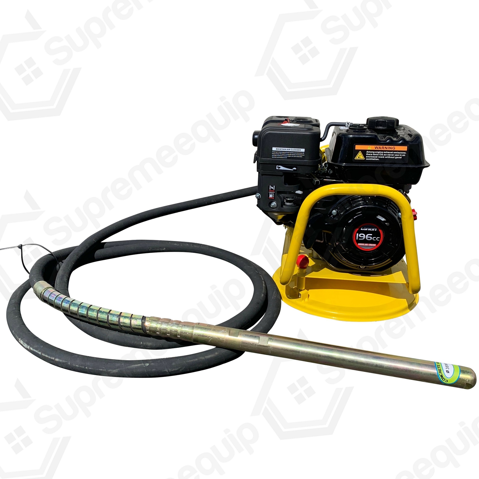 6.5HP Gas Power Concrete Vibrator 1.5 Inch x 18 Foot Flexible Vibrate Poker