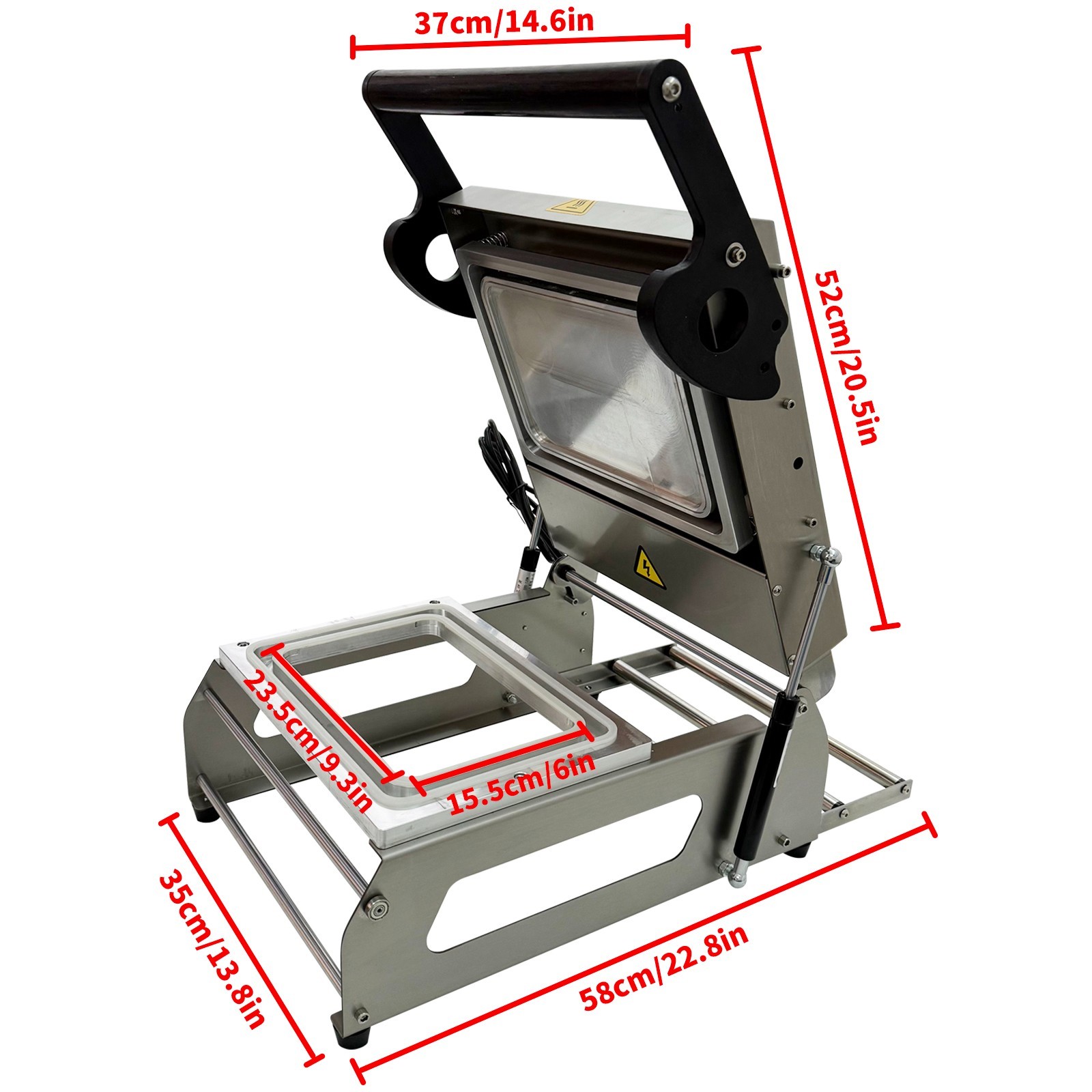 Restaurant Food Tray Film Heat Sealer Food Box Heat Sealer 110V 0.8KW