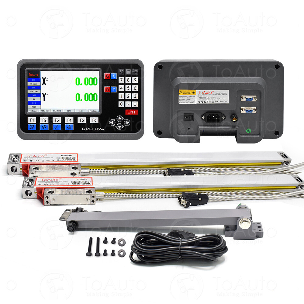 ToAuto 12″ 36″ Linear Scale 2 Axis DRO Digital Readout for Bridgeport 9X48 Table