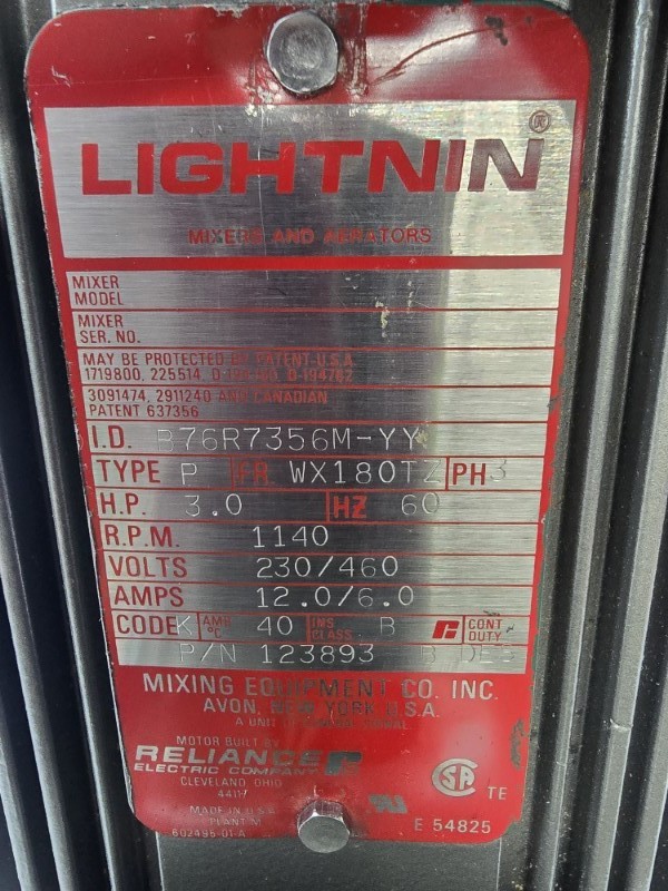 LIGHTNIN 123893 230/460V 12.0/6.0A NSNP