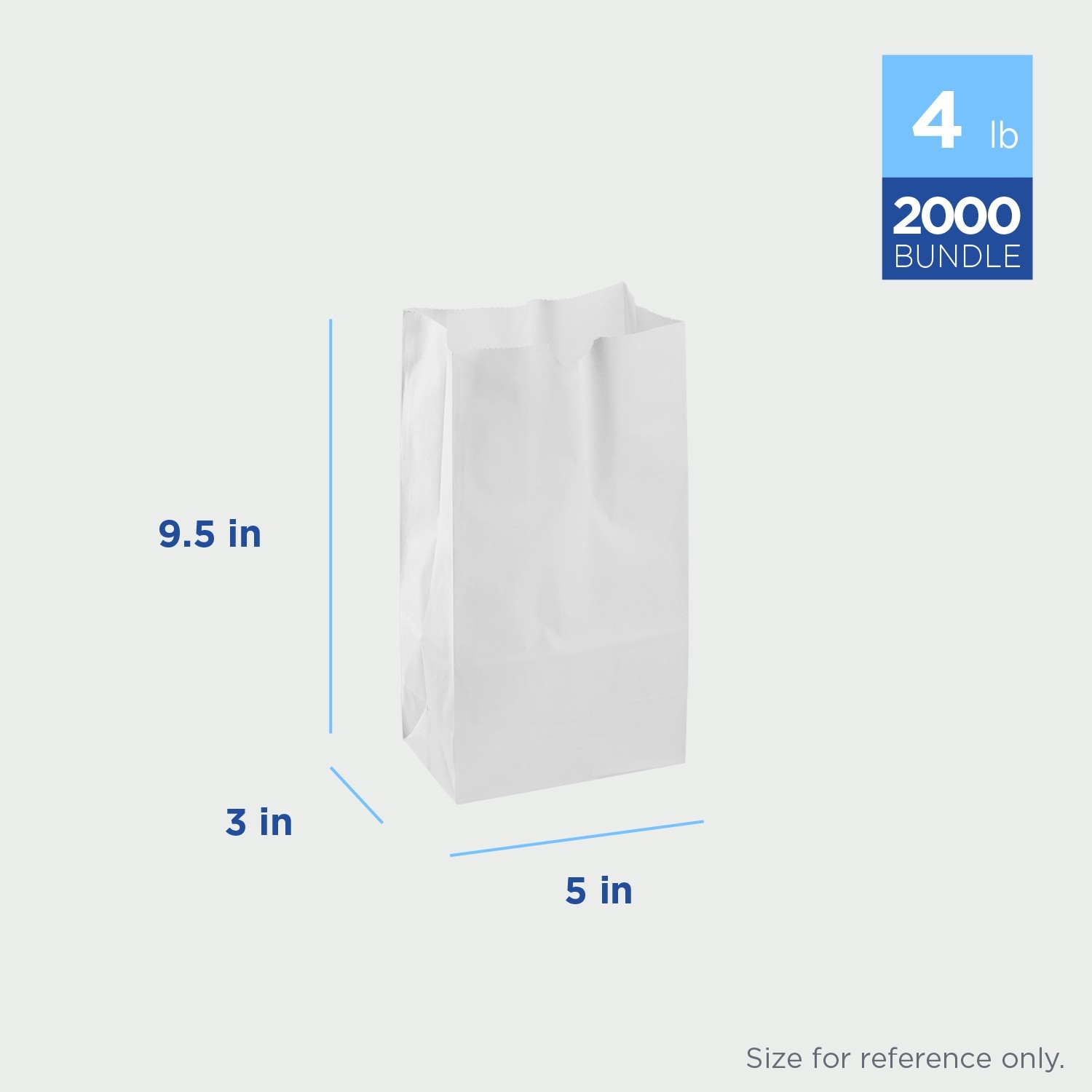Karat 4lb Paper Bag – White – 2,000 ct, FP-SOS04W