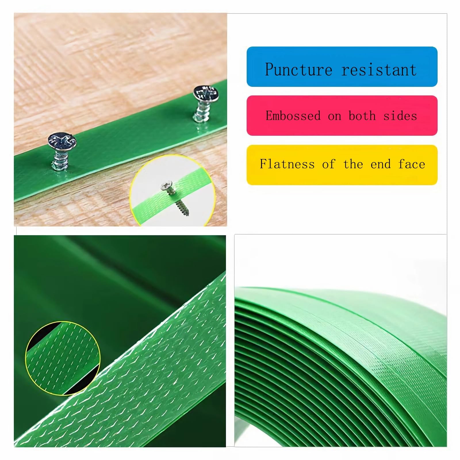 Packaging Strapping Banding PET Pallet Roll 1000ft x 0.63in, Green